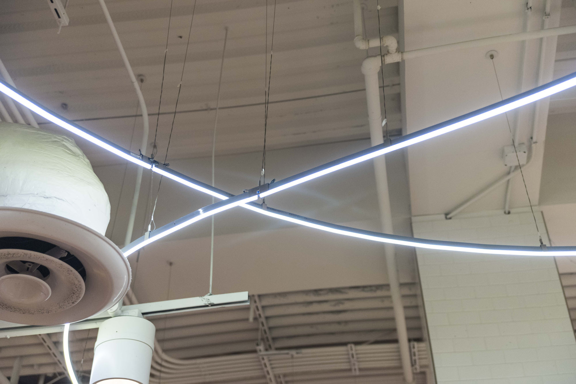 Navy Pier-Custom Shaped, Suspended Luminaires,Navy Pier, Chicago