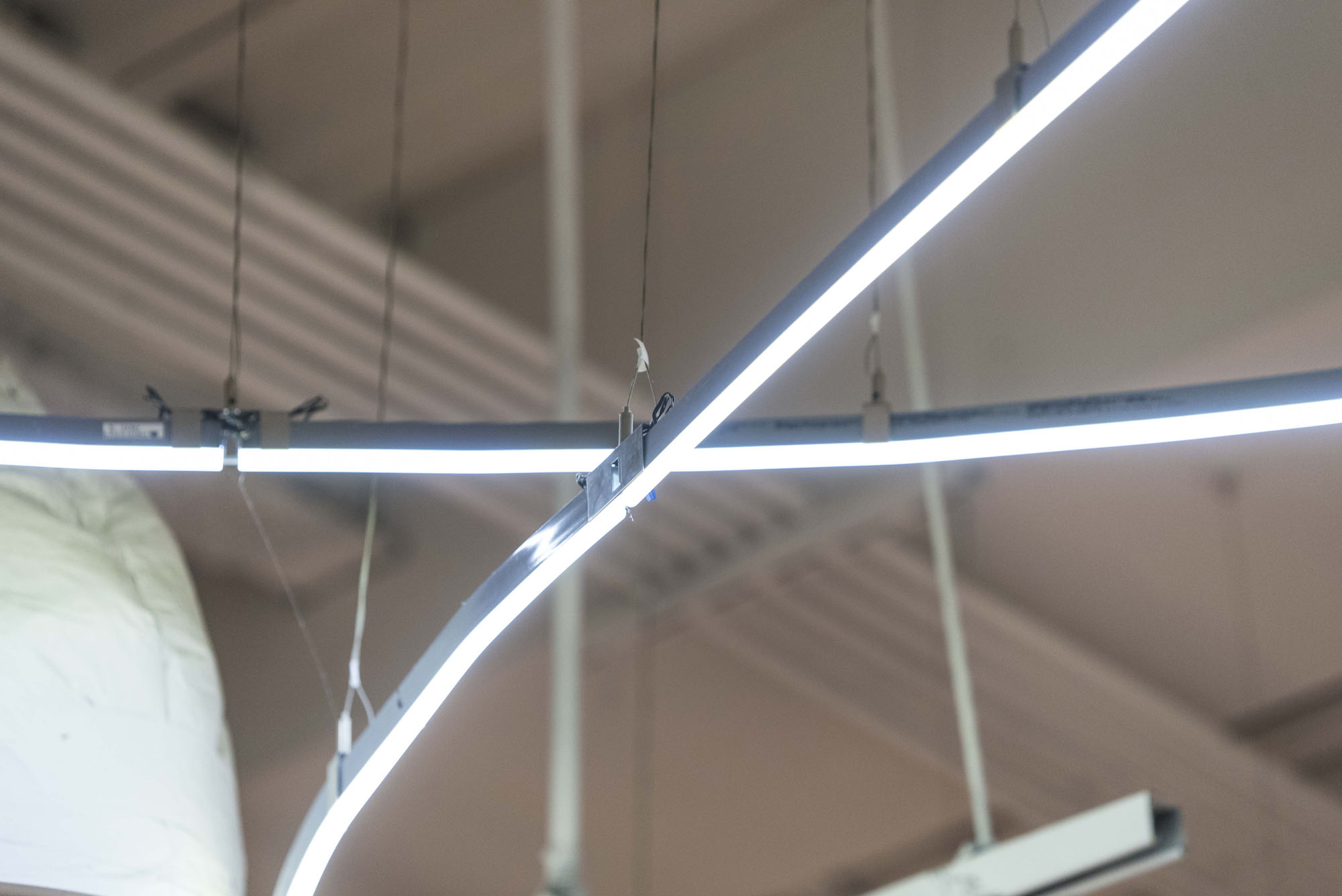 Navy Pier-Custom Shaped, Suspended Luminaires,Navy Pier, Chicago