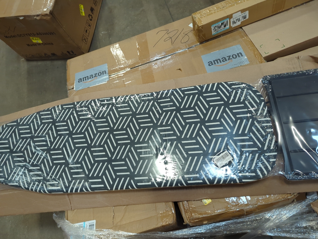 caius Ironing Board, Height Adjustable Heavy Duty Metal Iron Board with Heat Resistant Cover & Safety Iron Rest, Full Size 43x13 Foldable Space Saver Design, Heavy Duty, Easy to Fold