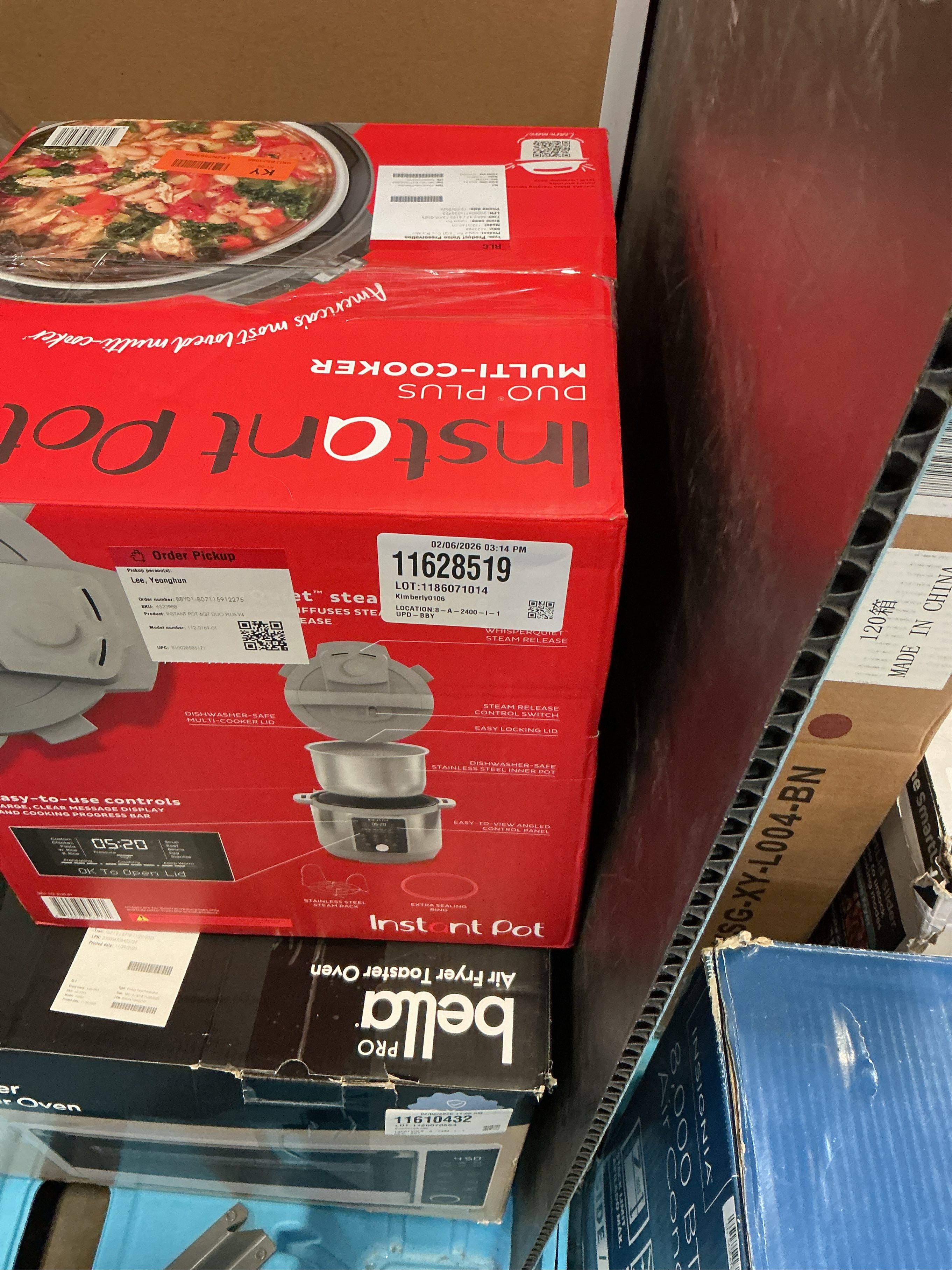 Instant Pot - 6QT Duo Plus Multi-Use Pressure Cooker with Whisper-Quiet Steam Release - Gray