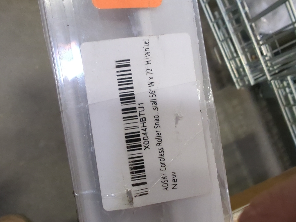 AOSKY Cordless Roller Shades for Windows Light Filtering Shades with 5% Openness Solar Screen Semi Sheer Roller Blinds UV Protection for Office and Home. Easy to Install 56 W x 72 H (White)