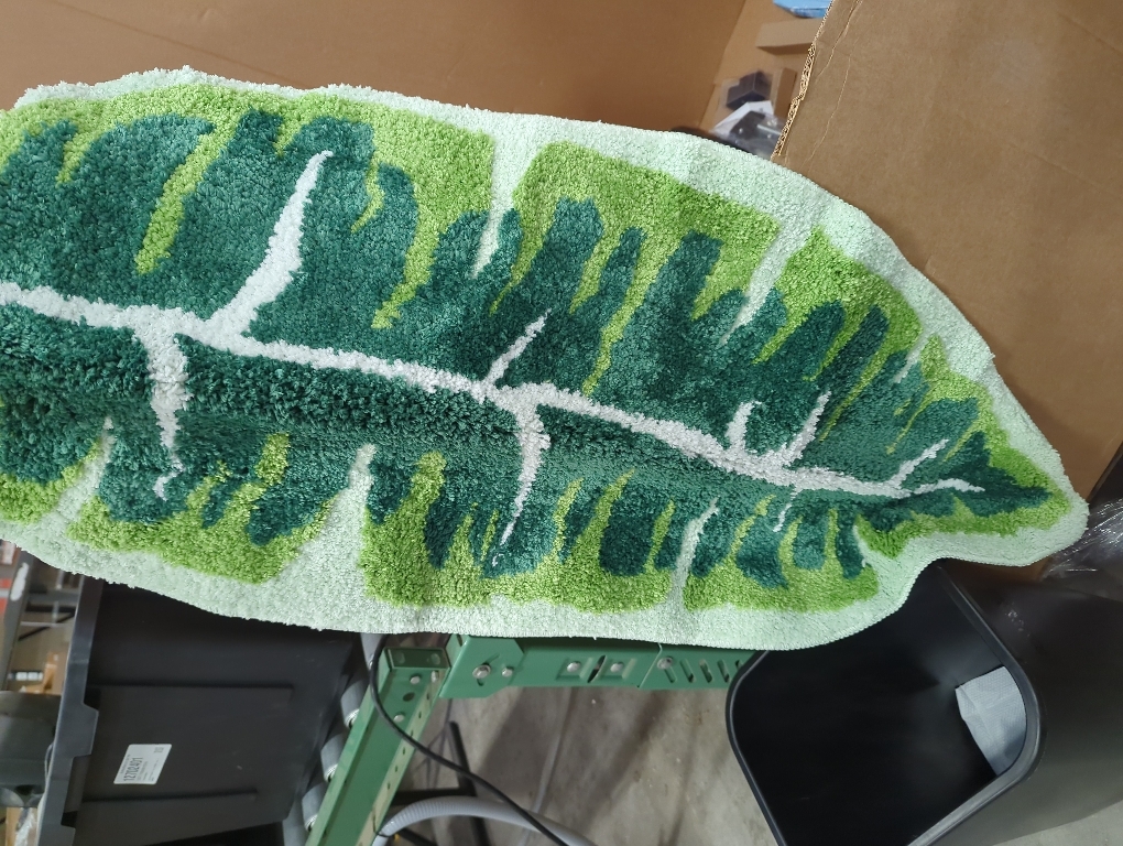 Leaf Kids Rug Green Bathroom Runner Rug Small Cute Bath Mat Nursery Boho Area Rug Non Slip Long Carpet for Bedroom Children Room Kitchen Monstera Plant Home Decor 20x47 inch
