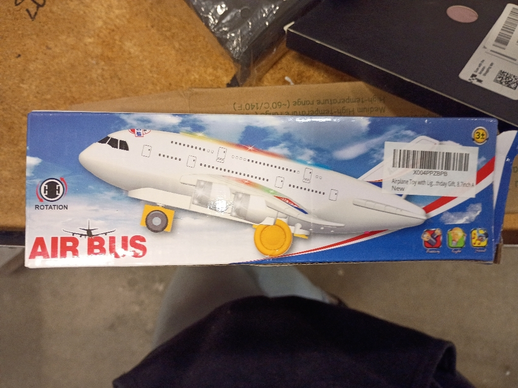 Toysery Airplane Toys for Kids, Bump and Go Action, Toddler Toy Plane with LED Flashing Lights and Sounds. Ideal for Boys & Girls 3-12 Years Old (Airbus A380)