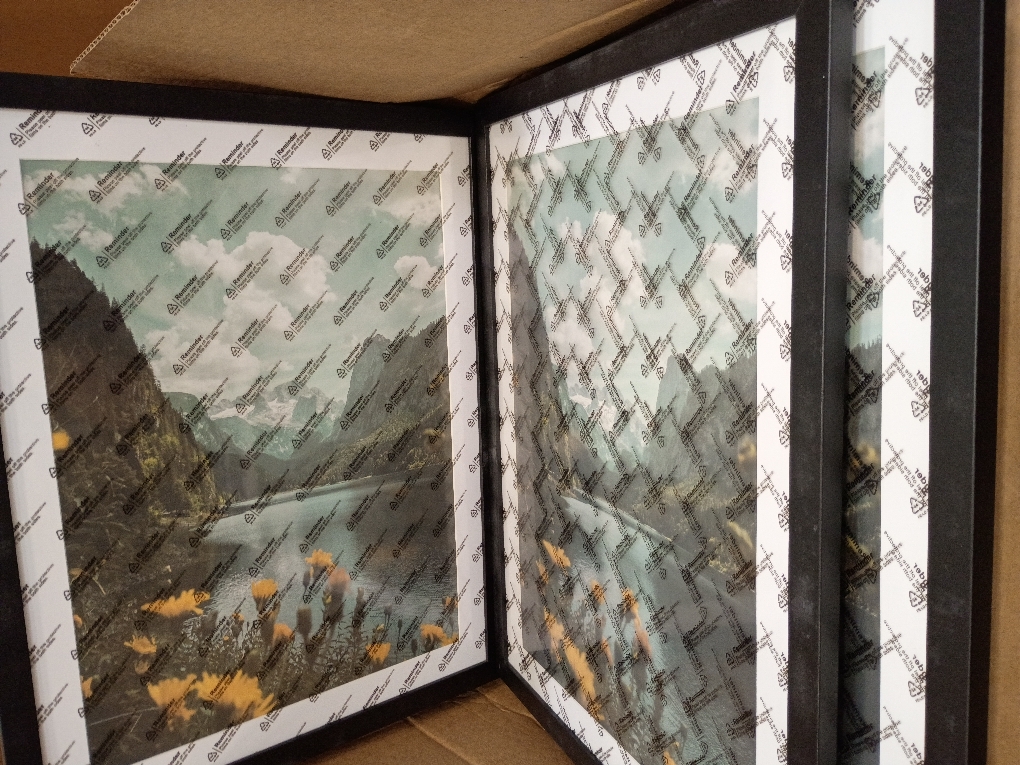 Picrit 14x18 Picture Frame 3 Pack, Black Poster Frame, Display Poster 12 x 16 with Mat or 14 x 18 without Mat for Horizontal or Vertical Wall Mounting