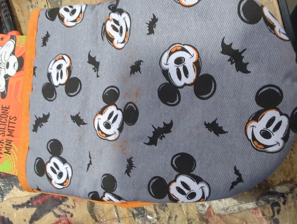 Disney Halloween Oven Mitts, Mickey Mouse Skeleton Design