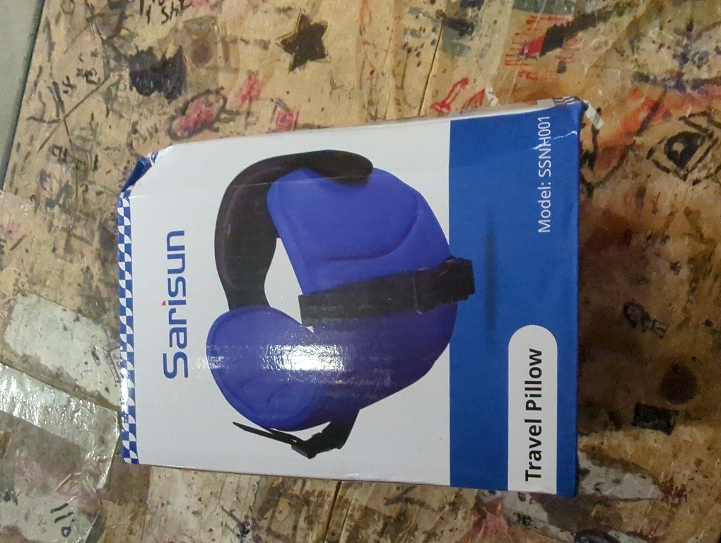 Travel Pillows for Airplanes, Airplane Pillow for Sleeping with 3D Eye Mask, 360° Support Headrest for Long Flight, Road Trip, Stop Bobblehead Relieve Neck Pain, Blue