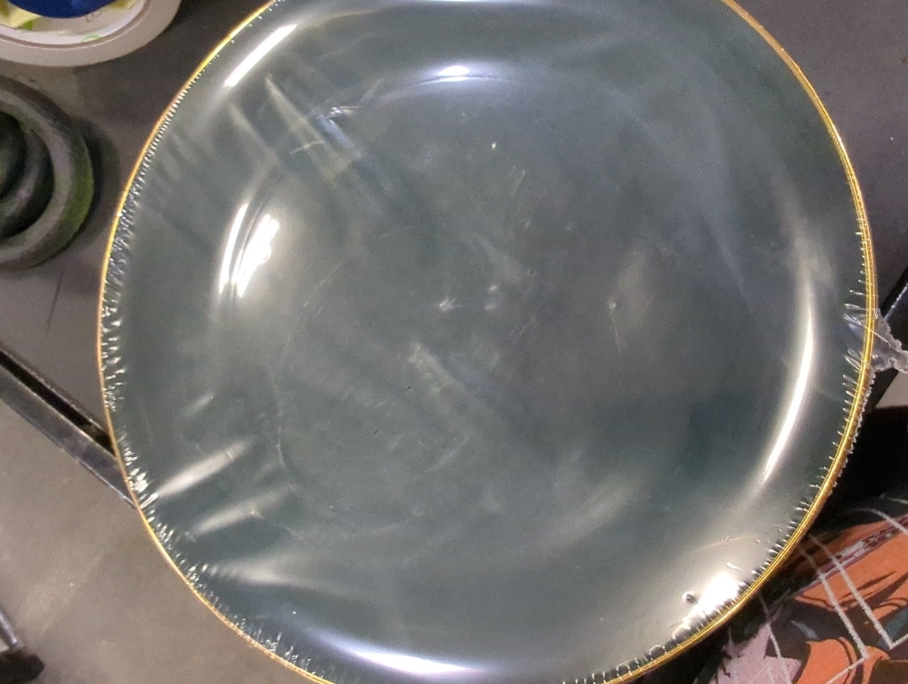 Green and Gold Plastic Plates 10.25″ Disposable Dinner Plate