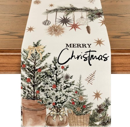 winter christmas Table Runner Cheesecloth Boho Rustic Gauze 120 inch 10FT Cheese Cloth Sheer Runner for Wedding Party Baby Shower Birthday Home Decor Holiday Decorations