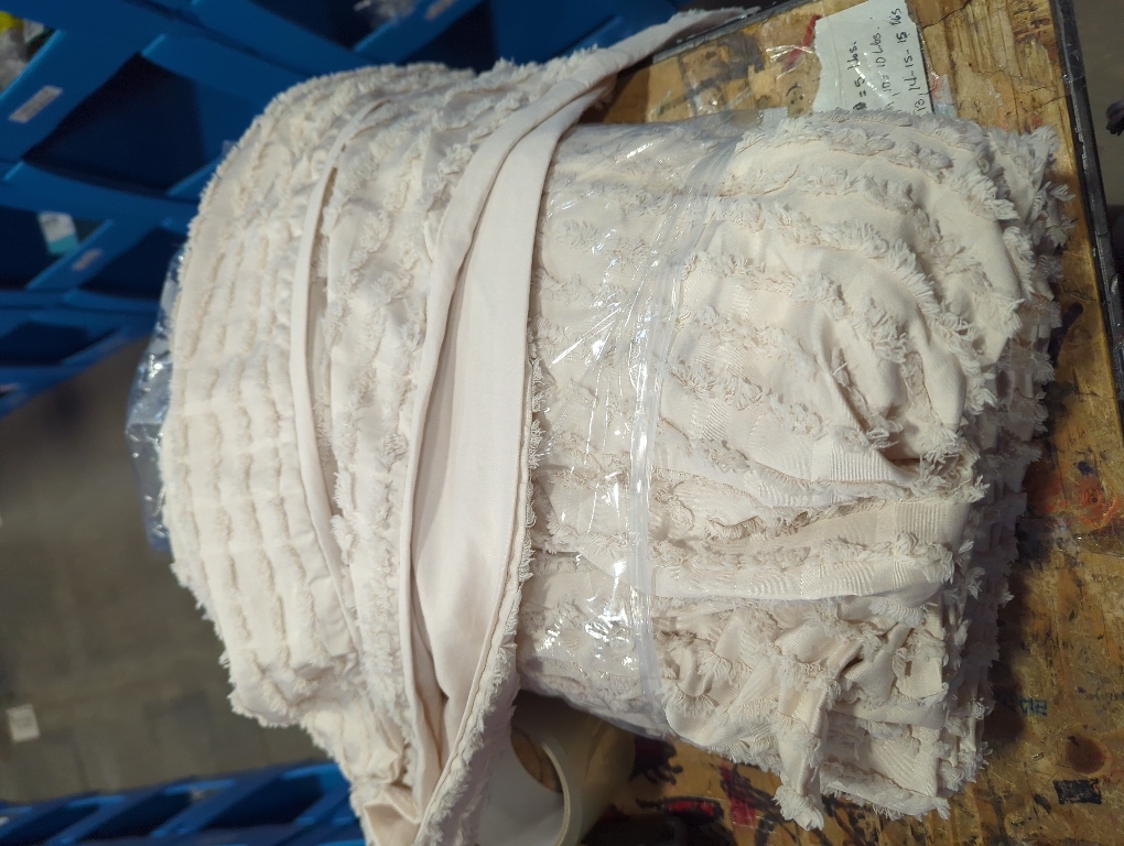 Textured Linen Stripe Duvet Cover Set Queen/King Size, 3 Pieces Linen Like Woven Bedding Set for All Seasons, Includes 1 Duvet Cover & 2 Pillowcases, King 104x90