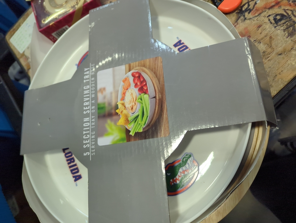 360° Rotatable Serving Tray and Platters, 11.5 Inch Party Divided Serving Set Removable Serving Dishes for Chips and Dip, Fruit, Veggies, Appetizer, Candy and Snacks