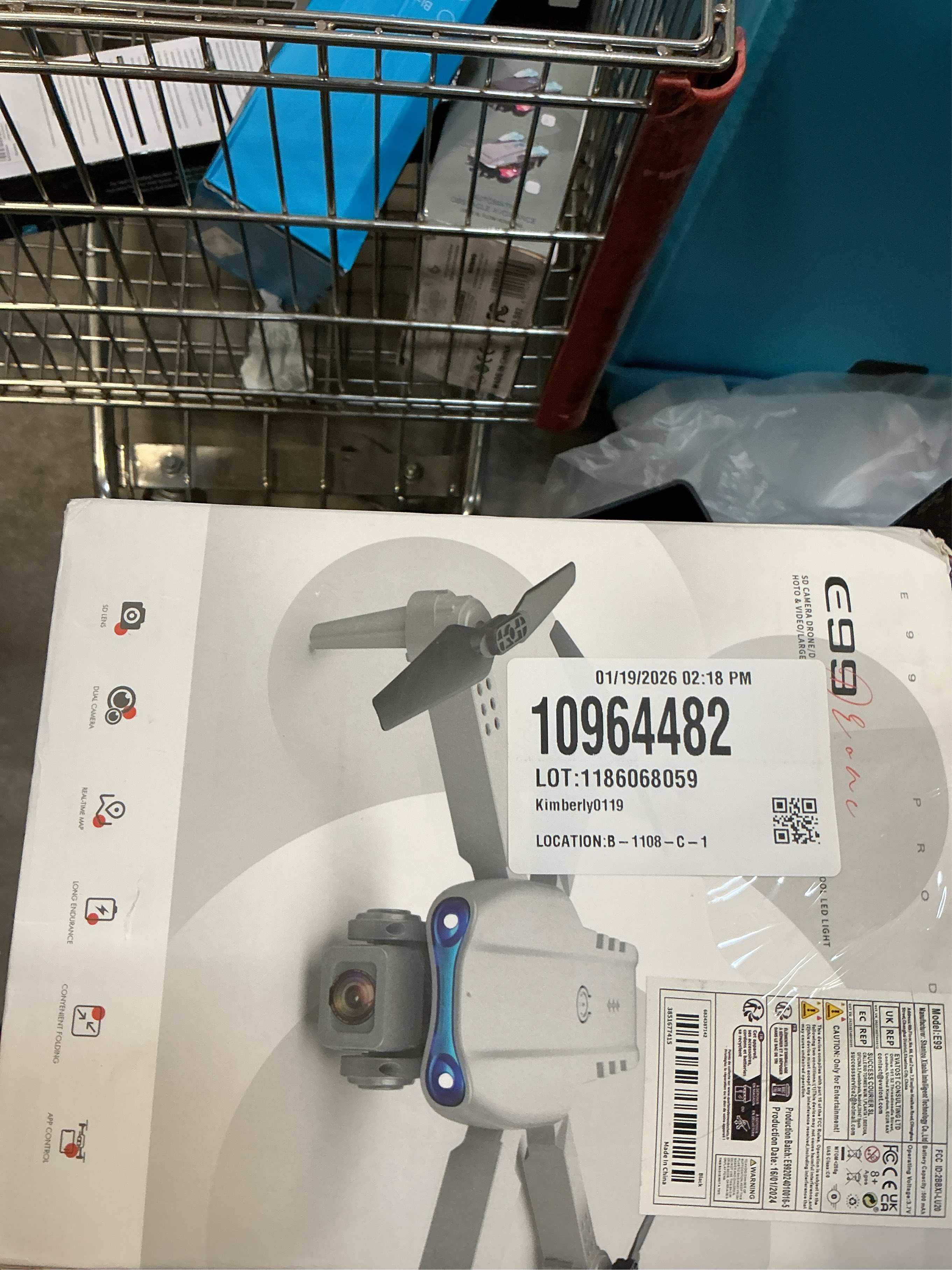 Drone with 1080P Camera - Foldable Remote Control Quadcopter with Voice Gesture Control, 3D Flip, One Key Start, Emergency Stop, 2 Batteries, Easier to use, Toy for Adults Beginners, Grey