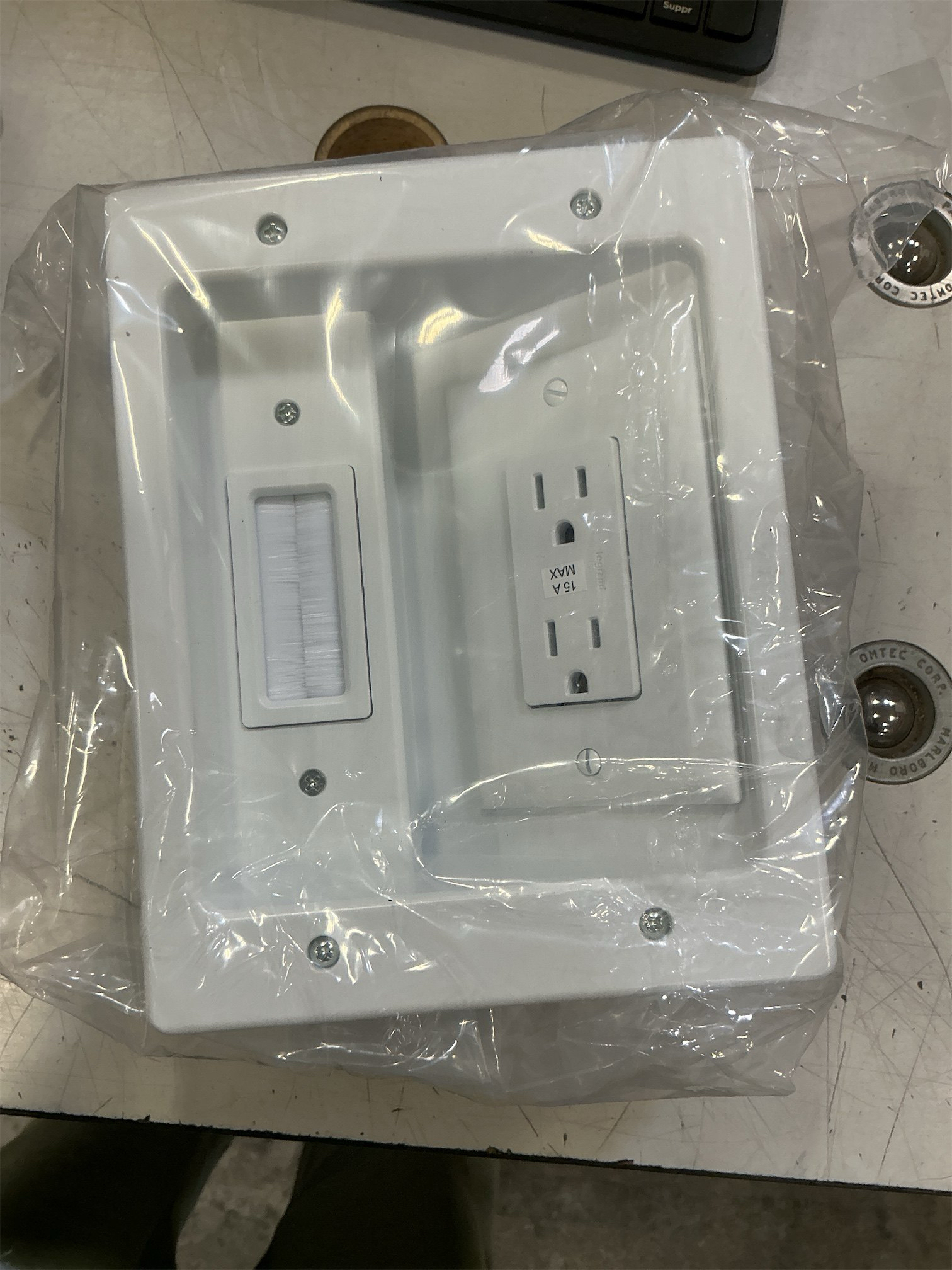 Legrand – OnQ in-Wall Cable Management Kit for Power & Low Voltage Cords – Hides TV or Display Cables Retrofit Behind The Wall – UL Listed TV Cord Hider w/DIY Install & Included Hardware – HT2102WHV1