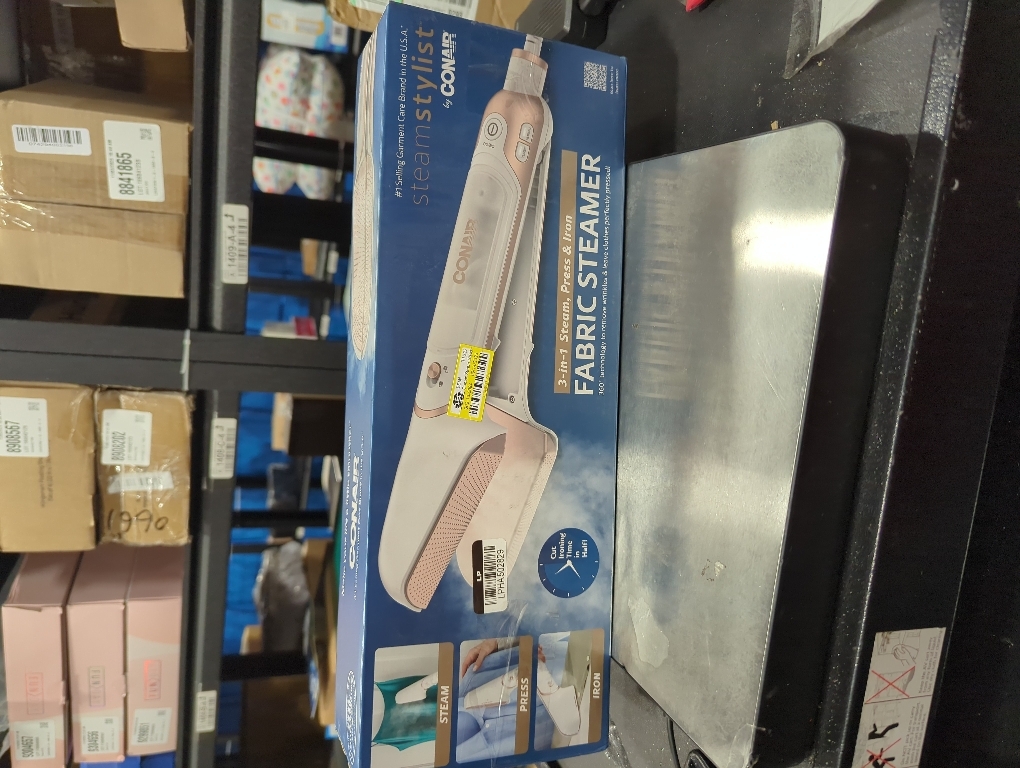 Conair Steam Stylist | Press Iron & Steamer - Great for Home, Office, or Travel | 3-in-1 Steam Iron for Quick Wrinkle Removal | Dry Cleaner-Quality Creasing and Pressing Made Easy