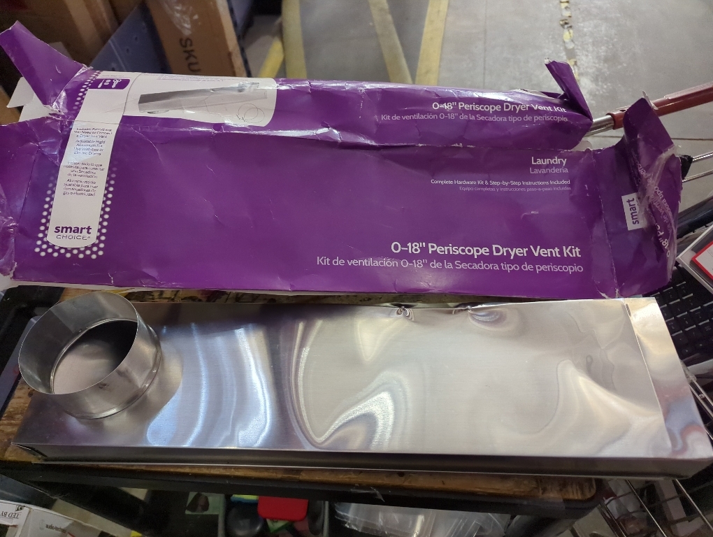 Whirlpool 4396011RP Genuine OEM Telescoping Vent Kit For Dryers Telescoping Vent Kit 18 To 29 Inches Aluminium replaces 4396011