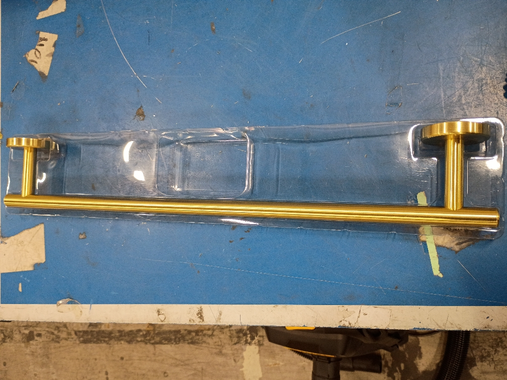 allen   roth Harlow 18-in Gold Wall Mount Single Towel Bar