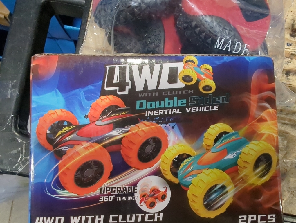 Car Toys for Ages 3-5 Boys, Push and Go Monster Truck Toys for 3 4 5 Year Old Kids, Double-Sided 360° Flip Stunt Car Baby Toy, Sturdy 4WD Cars Toddler Boy Toy, Christmas Birthday Gifts for Boys Girls