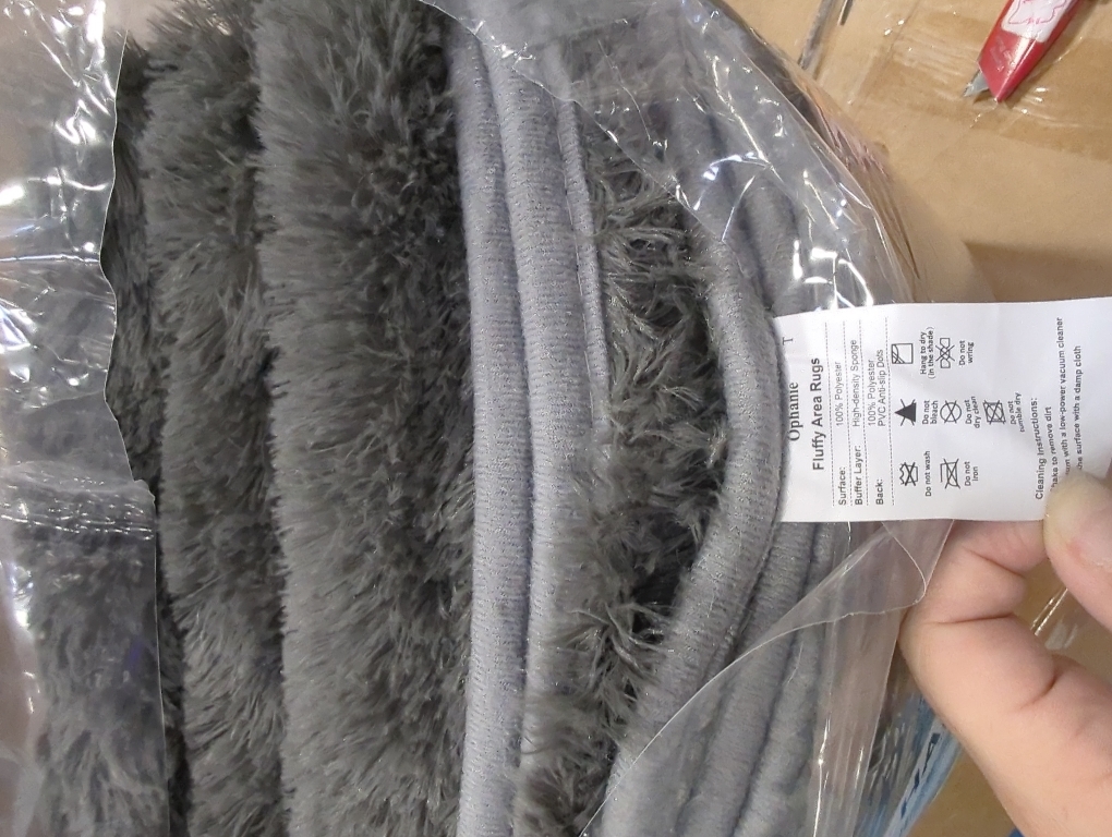 Ophanie 6x9 Area Rugs, Upgrade Non-Slip Fluffy Soft Rugs for Living Room, Large Shag Grey Fuzzy Plush Rug, Gray Shaggy Big Carpets for Bedroom, Kids Boys Girls Dorm Nursery Home Decor Aesthetic