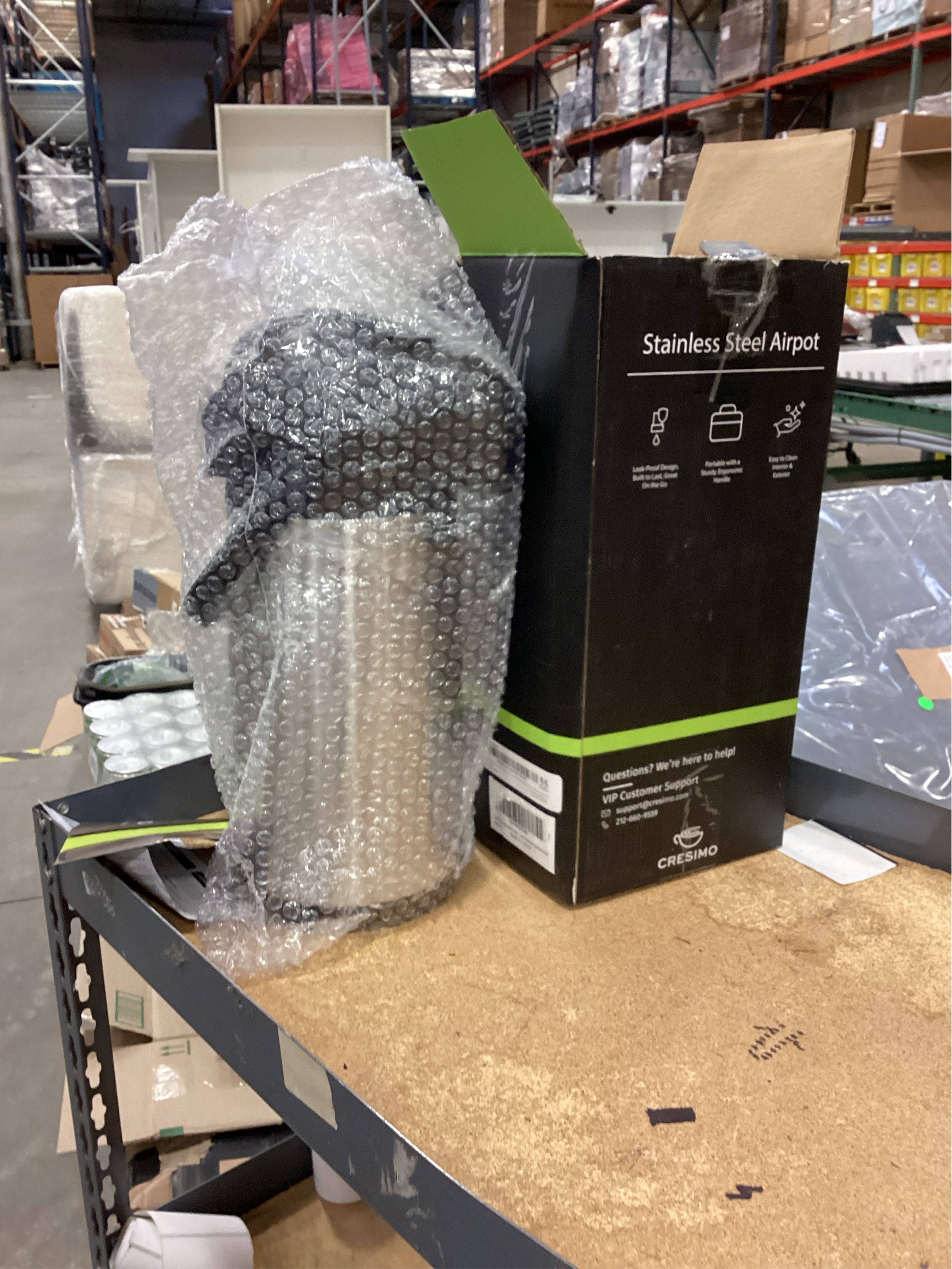 Cresimo Coffee Carafe with Pump - 102oz / 3L Airpot 12 Hours Large Hot Water Carafe, Cocoa Dispenser for Parties - Tea Flask, Insulated Stainless Steel Airpots for Hot Beverage Dispenser -Coffee Pump