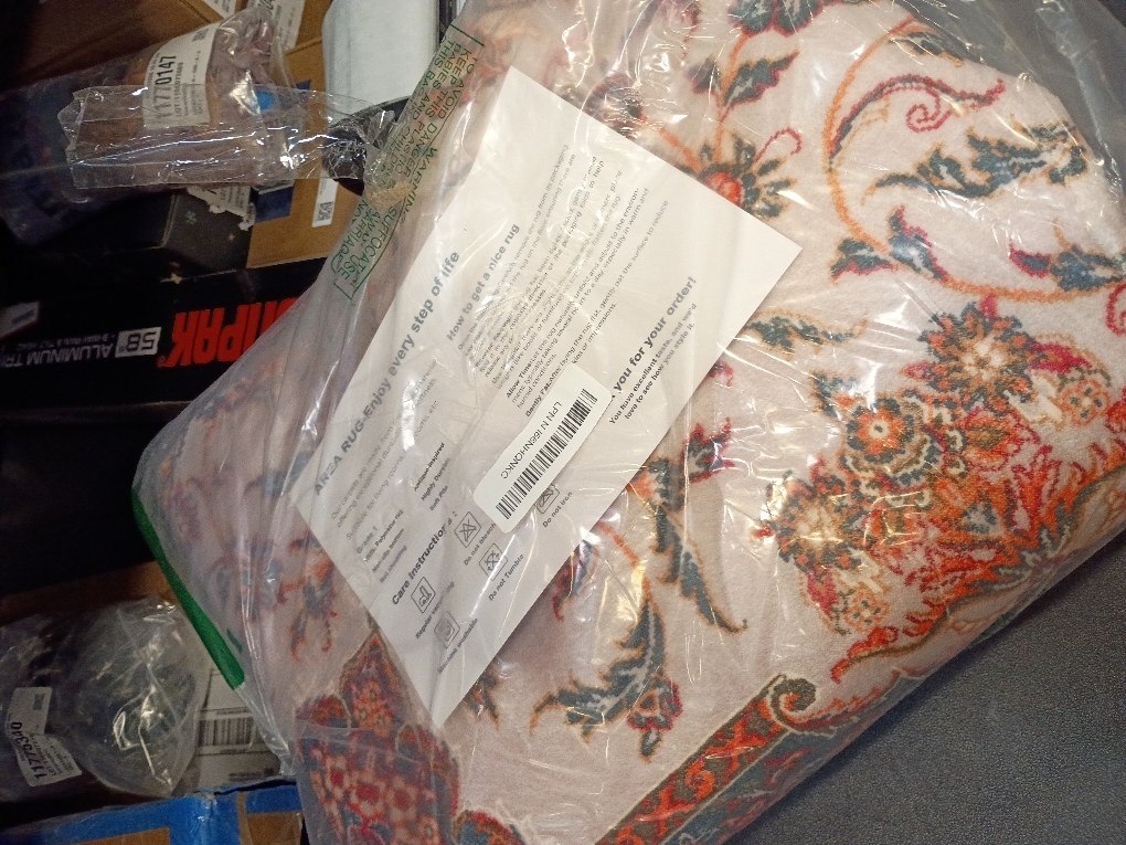 Washable Oriental Area Rug - Rugs for Living Room Soft Carpet for Bedroom Waterproof Floral Distressed Indoor Stain Resistant Non-Shedding Floor Carpets (orange ?)