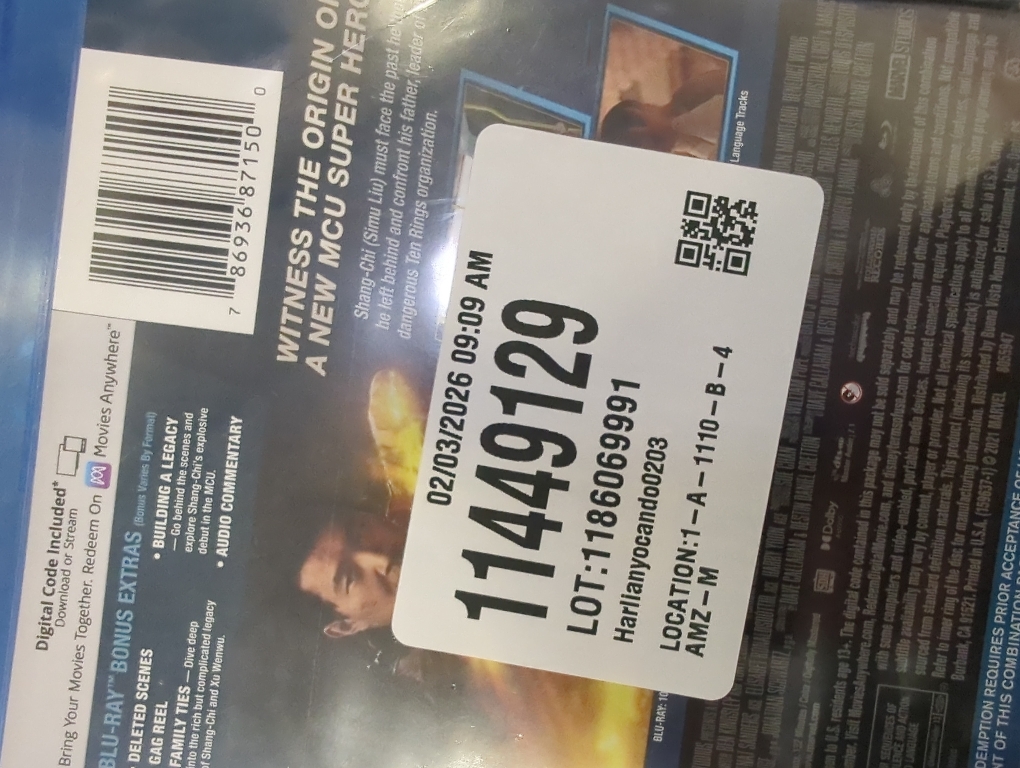 Shang-Chi and the Legend of the Ten Rings (Blu-ray   Digital Code)
