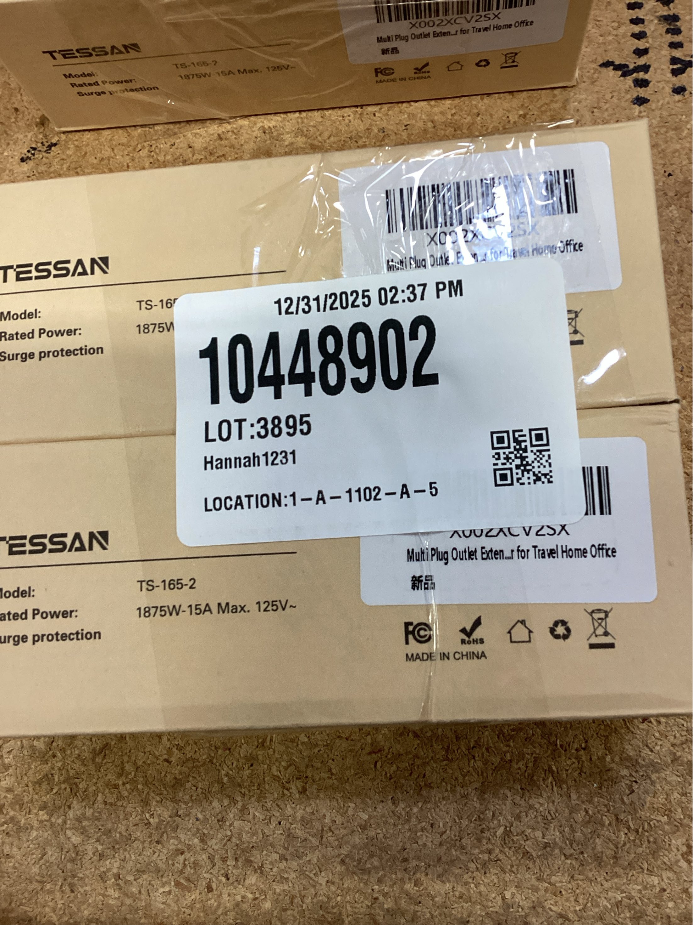 2 pack Multi Plug Outlet Extender, TESSAN Surge Protector Wall Plug Splitter with 5 Electrical Outlet Expander, Multiple Plug Adapter for Travel Home Office