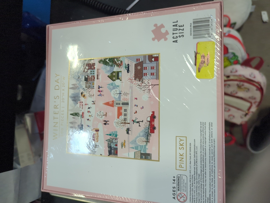 Pink Sky, Winter's Day, 500 Piece Jigsaw Puzzle