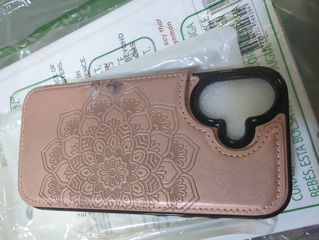 MMHUO for iPhone 17 Case with Card Holder,Flower Magnetic Buttons Protective Wallet Case for Women for iPhone 17 (6.3 Inch),Rose Gold