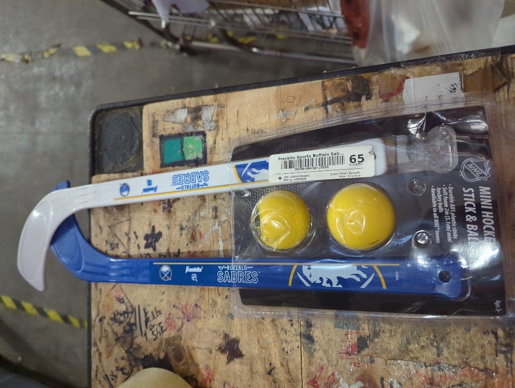 Franklin Sports NHL Mini Hockey Stick Set - NHL Team Knee Hockey Stick and Ball Set - Two Player Stick Set - Great Toy for Kids