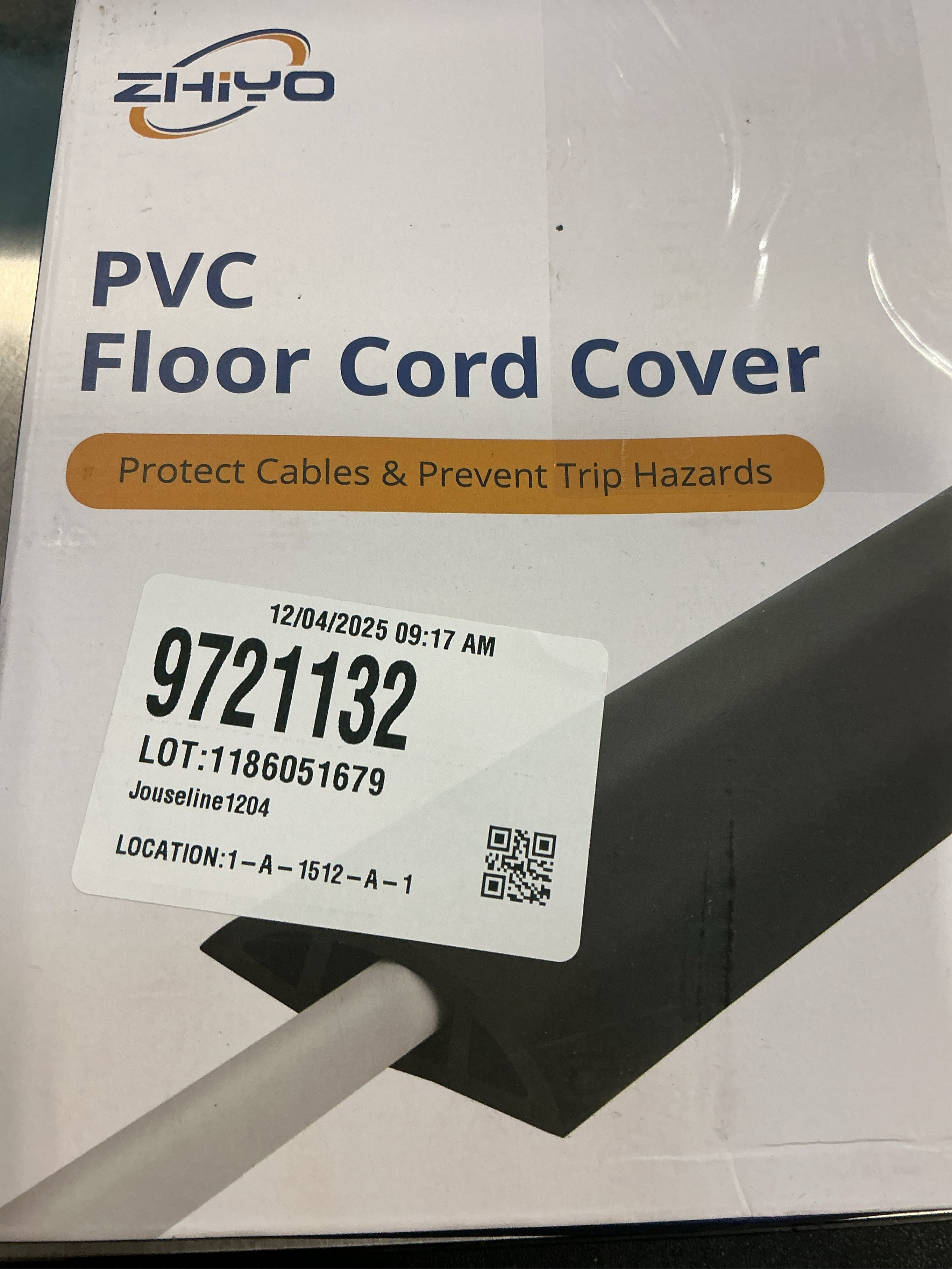 Floor Cord Cover 10ft, Cord Hider Floor Brown Walnut Wood, Floor Cable Management Prevent Cable Trips, Floor Cable Cover Wire Covers for Power Cords, Cord Protector Cord Cavity W0.47in H0.28in