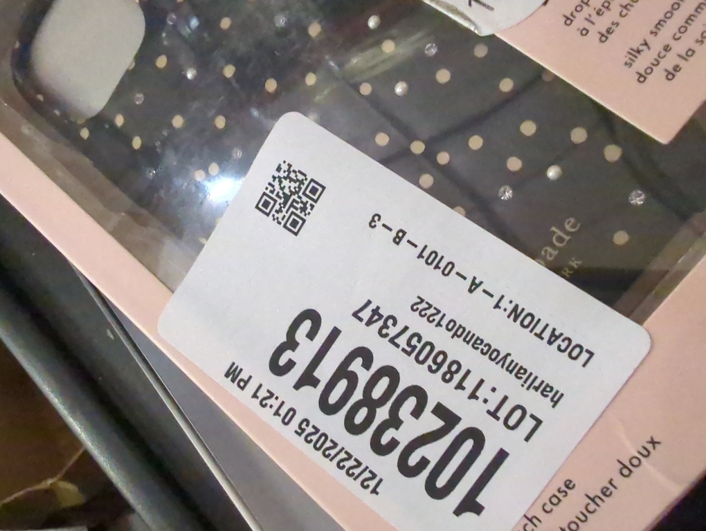 kate spade new york Protective Hardshell Case (1-PC Comold) for iPhone 11 Pro, Soft Touch Disco Dots Black/Gold/Crystal Gems/Pearls