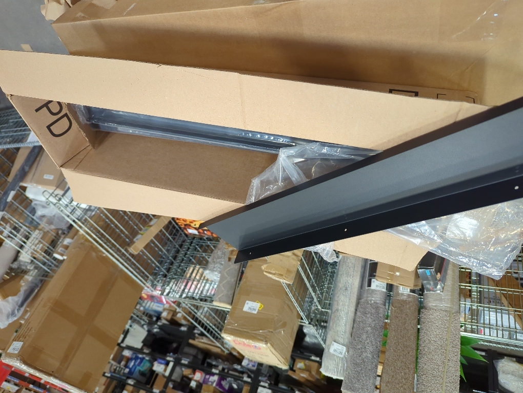 DIY CARTEL Made in USA Floating Metal Wall Shelf Picture Ledge - USA Manufactured Steel - Industrial Heavy Duty Modern Farmhouse Rustic Designed Shelf (48in Black)