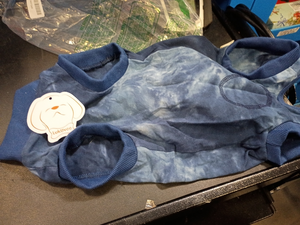 FUAMEY Recovery Suit for Dogs After Surgery,Soft Breathable Dog Bodysuit E-Collar & Cone Alternative Surgical Suit,Male Female Dog Neuter Spay Suits Anti Licking Wounds Onesie Blue Tie Dye XL