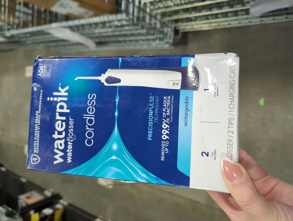 Waterpik Cordless Pulse Rechargeable Portable Water Flosser for Teeth, Gums, Braces Care and Travel with 2 Flossing Tips, Waterproof, ADA Accepted, WF-20 White, Packaging May Vary