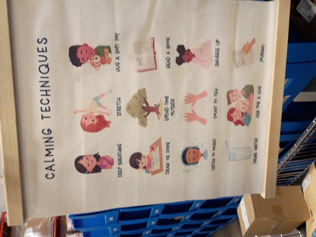 DOI-LANEE Feelings Chart 16x12 Inch, Mental Health Poster Hanger Frame, Montessori Emotions Poster Wall and Therapy Office Decor, Psychology Gifts, Set of 2 Preschool Classroom Decor