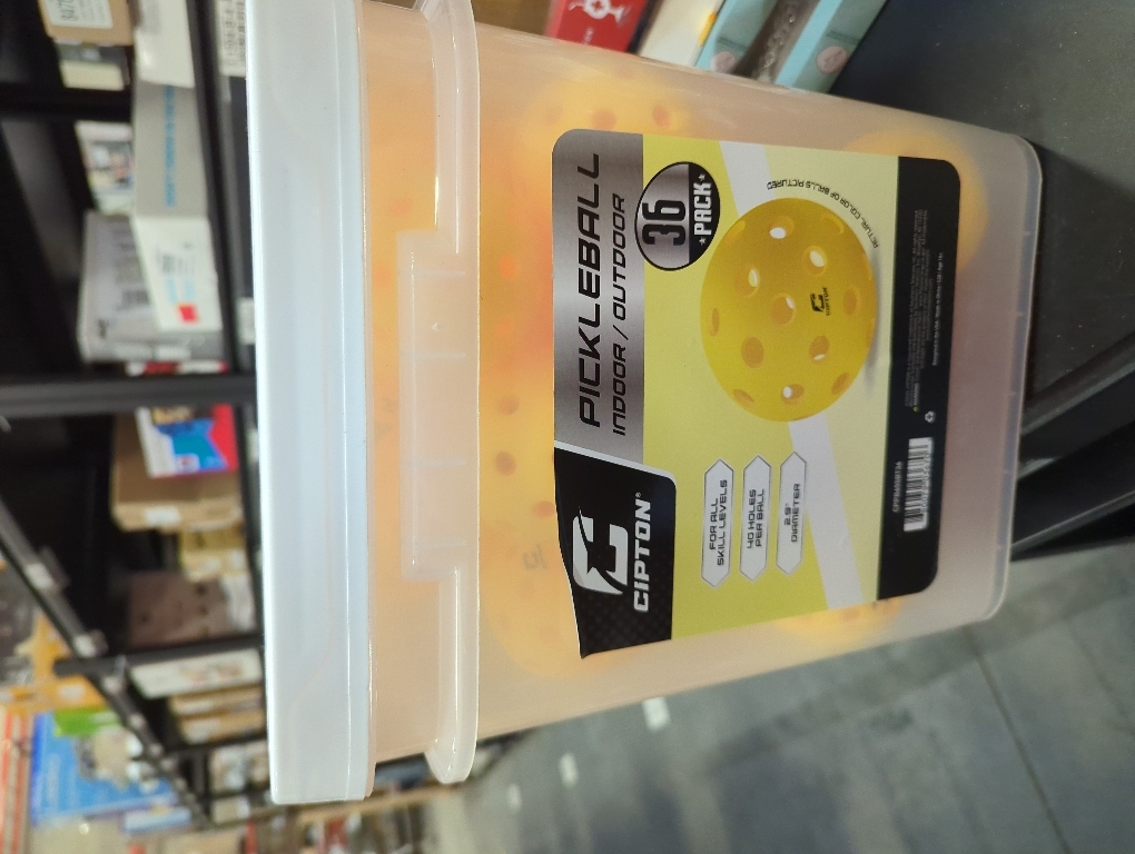 Tourna Strike Bucket of Pickleballs (36 Outdoor Balls), Yellow