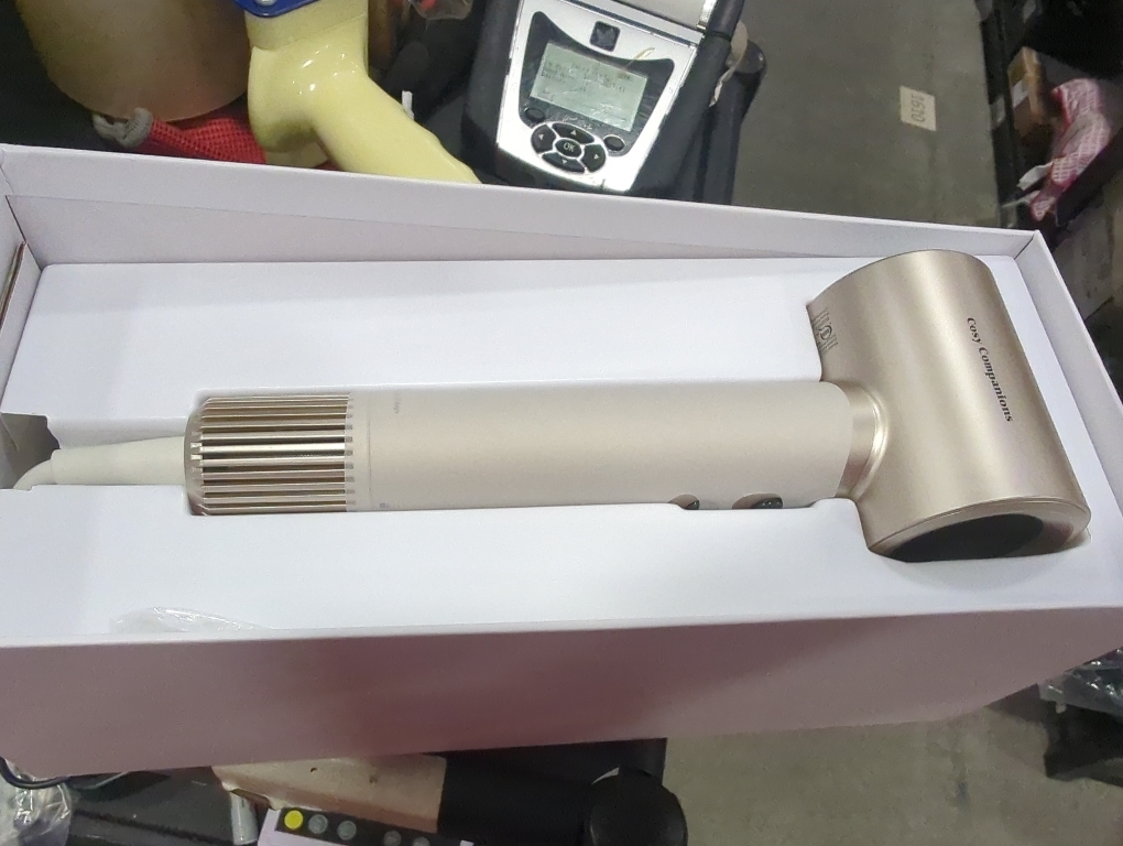 Cosy Companions Hair Dryer, 150000 RPM High-Speed Hairdryer for Fast Drying, Low Noise, HD Display, 5 Temps & 2 Speeds, 500 Million Negative Ionic Blow Dryer, Gold