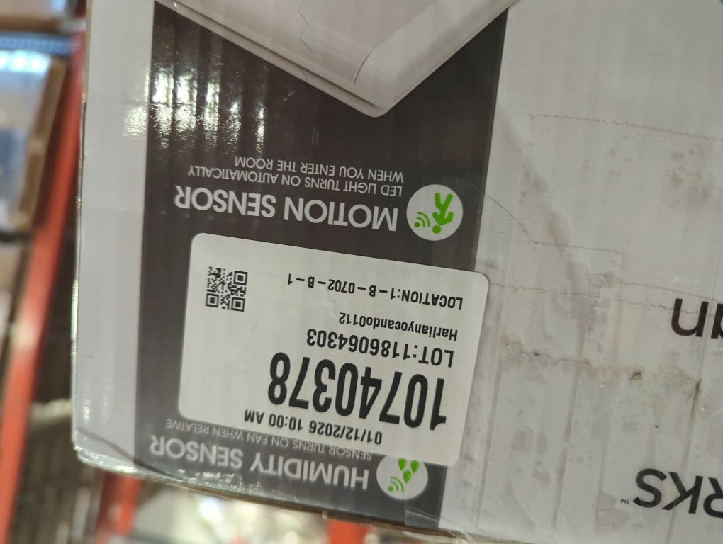 Homewerks Smart Vent Bathroom Ventilation Fan with Motion Sensor and LED Light