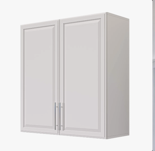 White Wall Cabinets with Adjustable Shelves