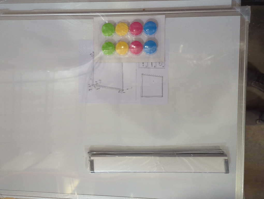 Double-Sided White Board 24x18 Dry Erase Magnetic for Wall | Smooth Writing Easy Clean, Magnetic Whiteboard for Wall, Double-Sided Dry Erase, Aluminum Frame, Home Office School