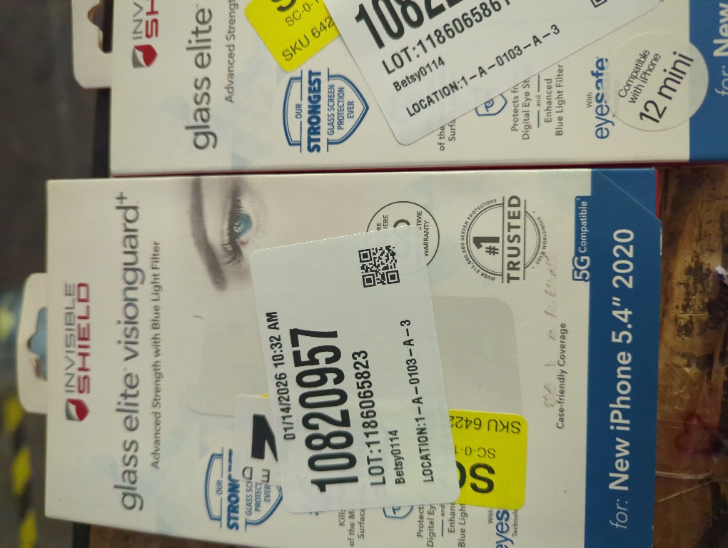 ZAGG - InvisibleShield® Glass Elite VisionGuard  Blue Light Filtering Screen Protector for Apple iPhone 12 Mini