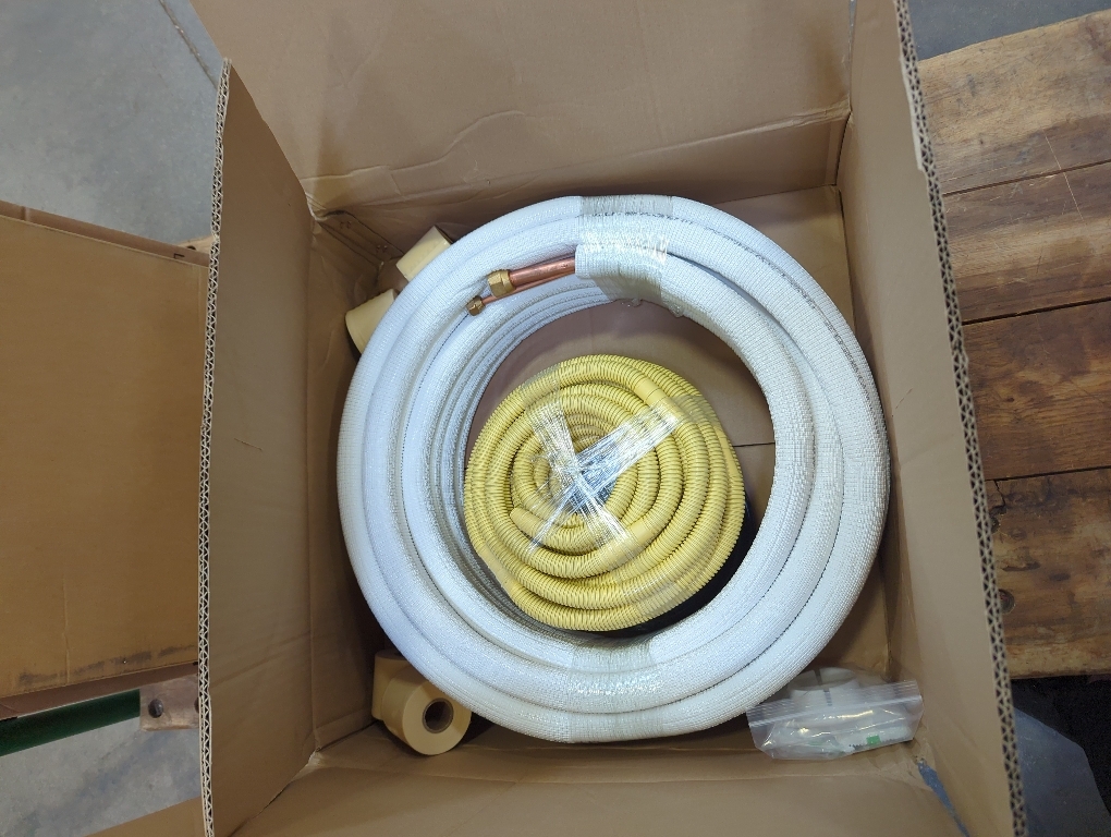 33 Ft Mini Split Line Set,Air Conditioning Copper Tubing Pipe Extension,1/4 & 3/8 3/8 PE Thickened for AC and Heating Equipment Insulated with Nuts. (1/4 3/8)