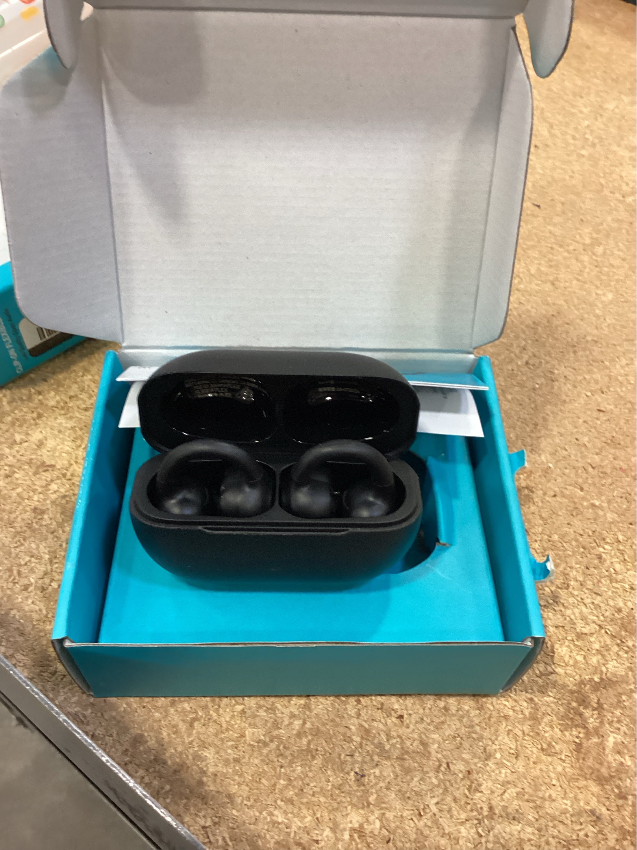 JLab Flex Open Earbuds, Black, Open-Ear Clip Design, 21  Hr Playtime, IPX4, Multipoint, Clear Calls, Fast Pair