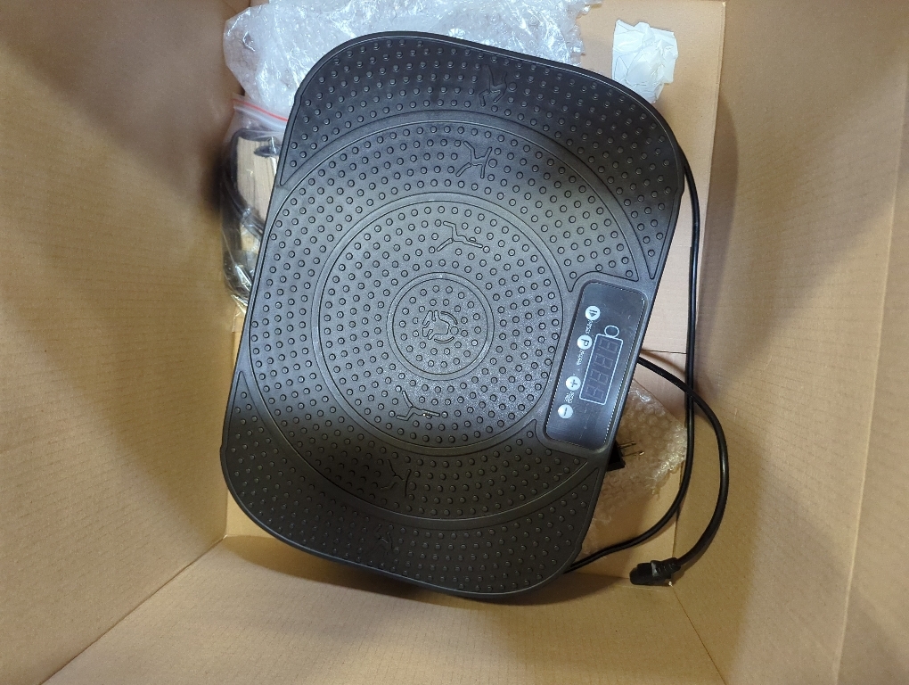 Vibration Plate Fitness Exercise Machine Vibrating Shaking Full Body Shaker Workout Vibrate Stand Shake Board Sport for Weight Loss Fat Burner with Resistance Bands for Gym Home Office Women Men