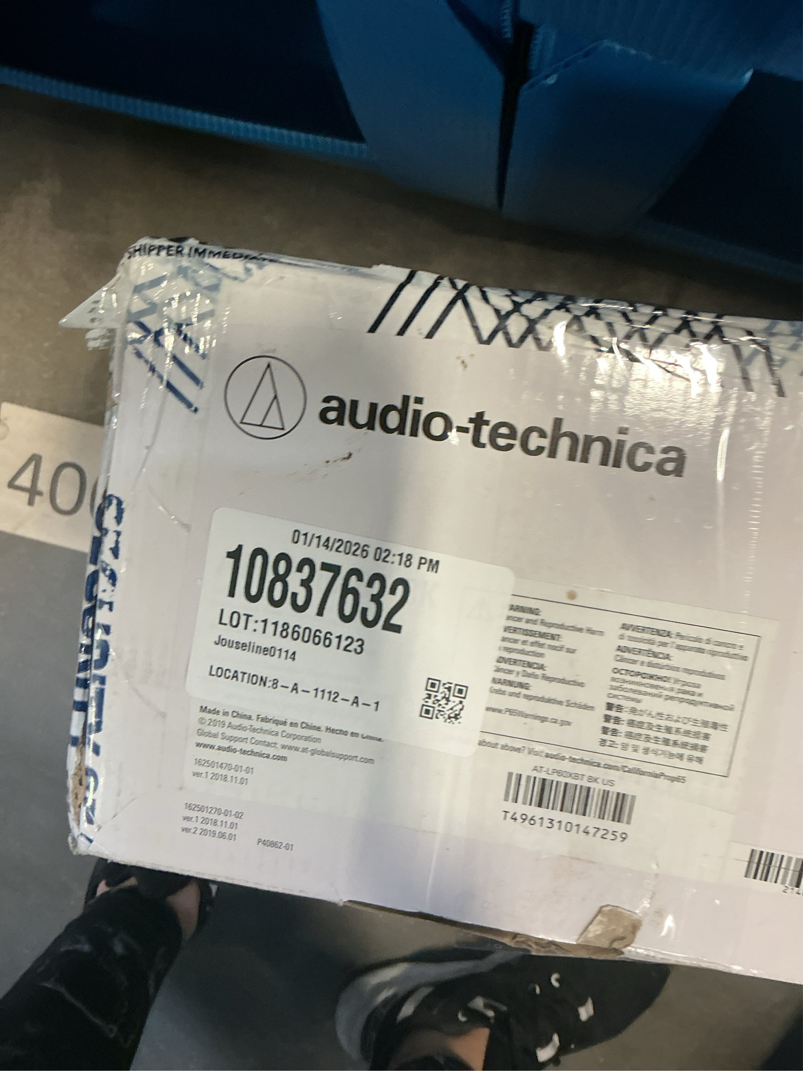 Audio-Technica AudioTechnica AT-LP60XBT-WW Fully Automatic Belt-Drive Stereo Turntable with Bluetooth - Black - NO SIZE