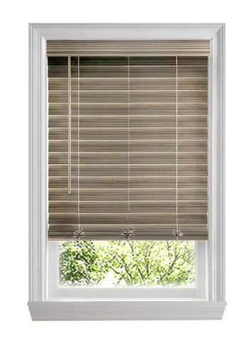 Driftwood Gray Cordless Premium Faux Wood Blind/Shade