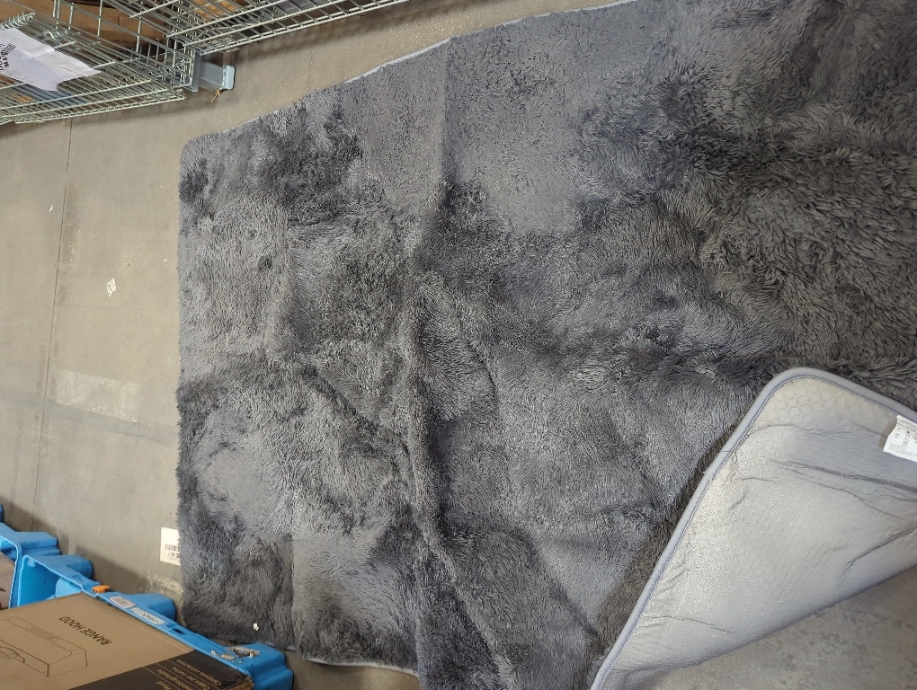 Ophanie 3x5 Rug, Bedside Preppy Dorm Area Rug, College Essentials Non Slip Grey Small Carpets for Bedroom, Anti Slip Fluffy Gray Living Room Rugs Home Decor Aesthetic, Nursery