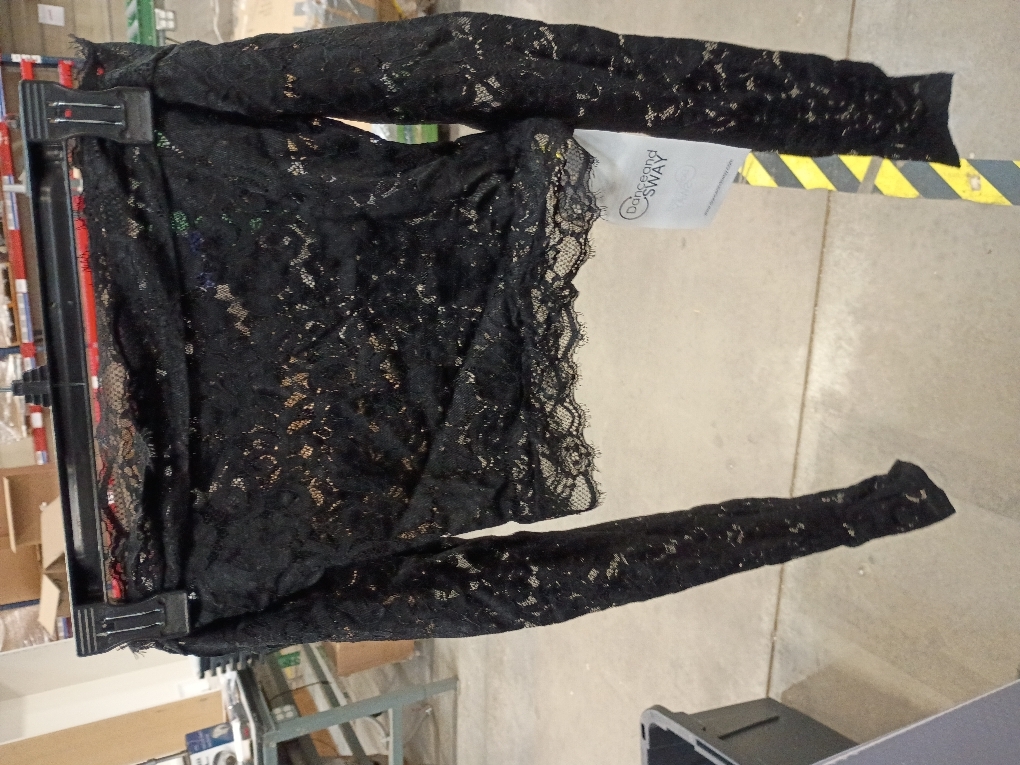 Womens Off The Shoulder Tops Lace Mesh Long Sleeve size M