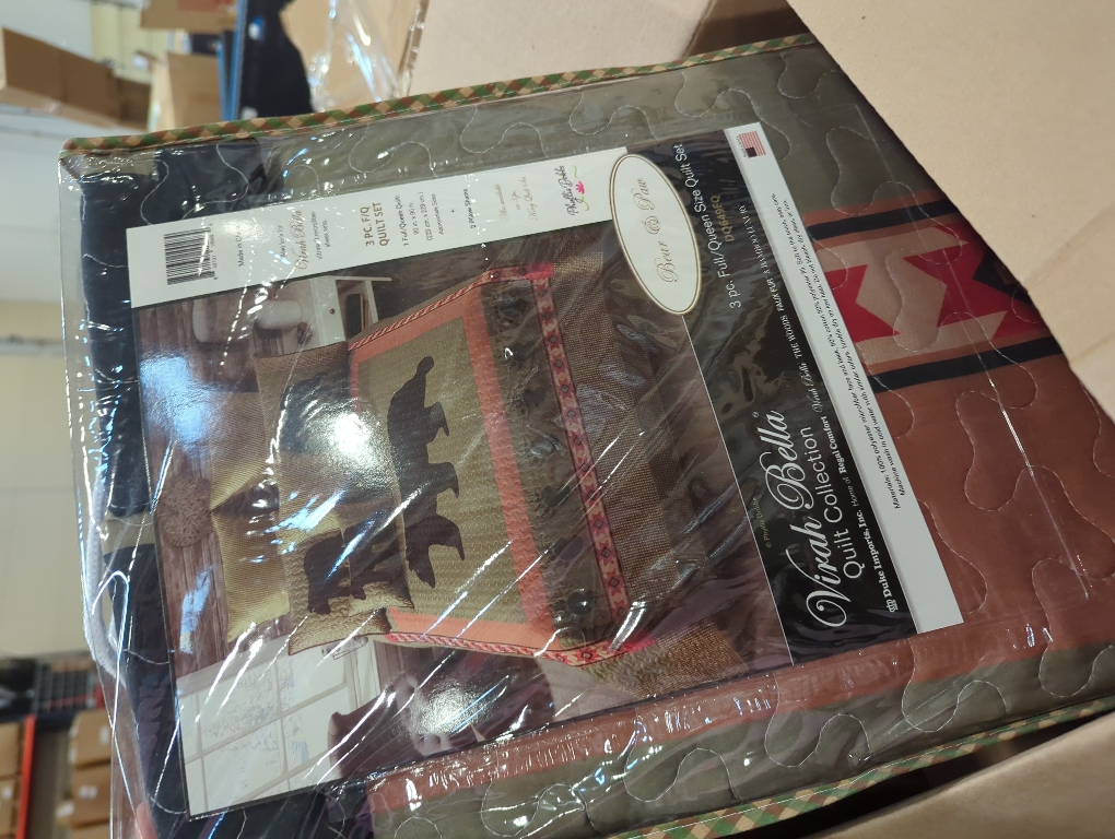 Regal Comfort Virah Bella Collection - Phyllis Dobbs - 3 Piece Bear and Paw Patchwork Cabin Lodge Quilt Set - Full/Queen Size