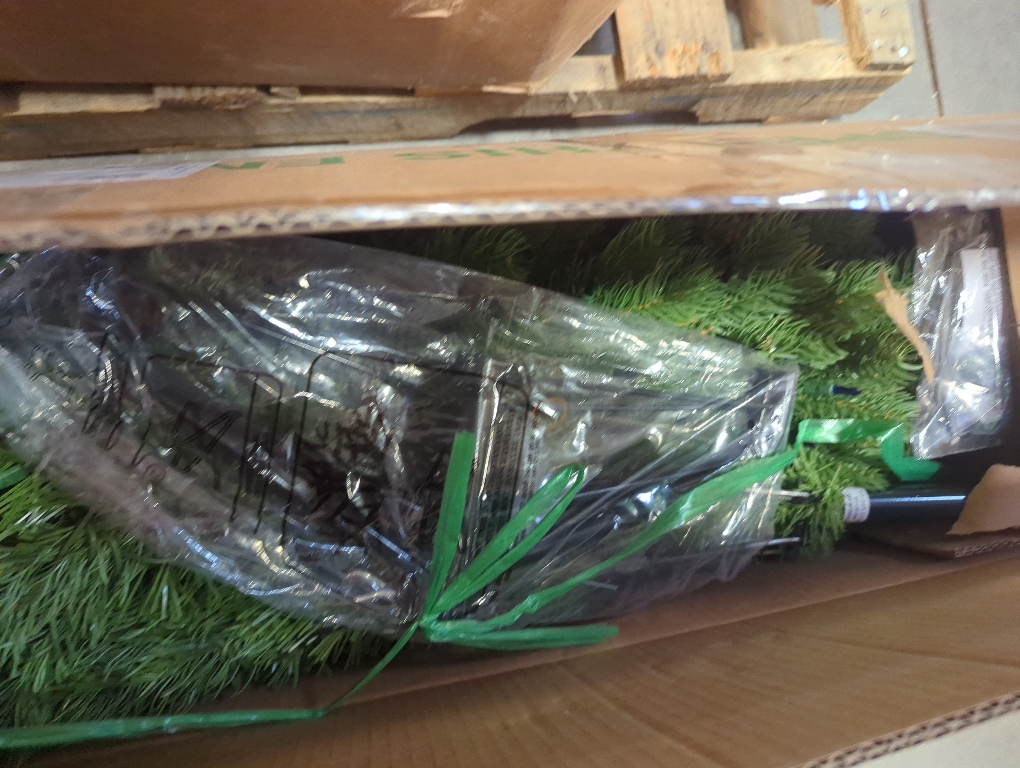 National Tree Co. Downswept Douglas Fir Hinged 4 1/2 Foot Pre-Lit Fir Christmas Tree