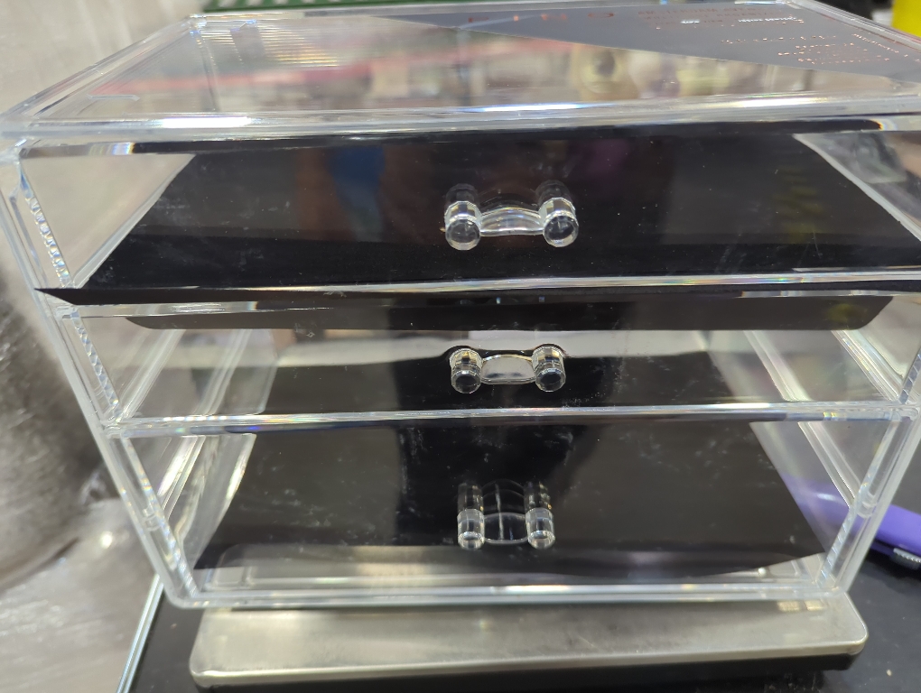 BINO | 3 Drawer Makeup Organizer | Amsterdam Avenue | THE MANHATTAN SERIES | Makeup Drawer Storage | Cosmetic Organizer | Plastic Vanity | Organizer Clear Makeup Organizers And Storage Cases | Acrylic